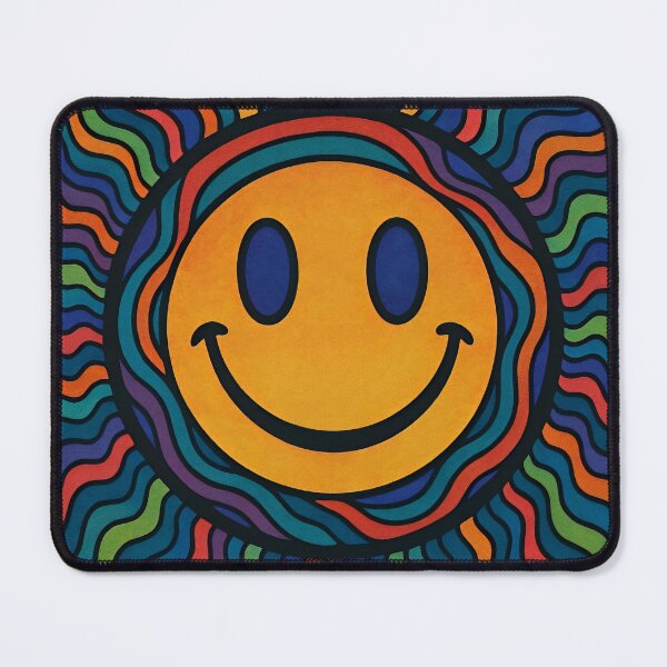 Item preview, Psychedelic Smiley Face Vibrant Abstract Art designed and sold by Amr Siam.