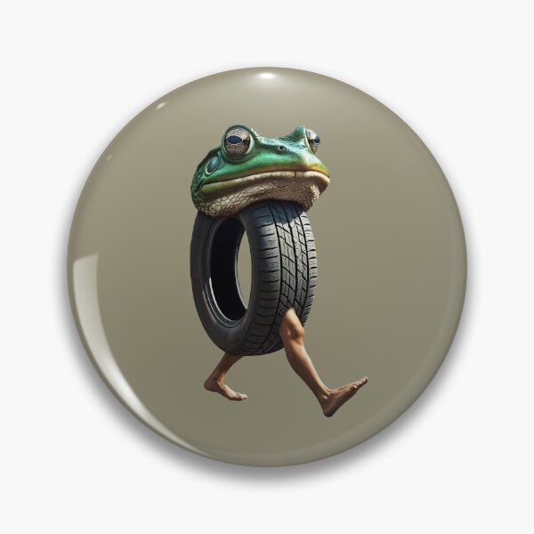 Item preview, Boneca Ambalabu — CUTOUT of hybrid of frog, tire, and human legs Brainrot Meme designed and sold by EmeraldeaArt.