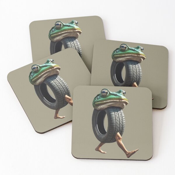 Item preview, Boneca Ambalabu — CUTOUT of hybrid of frog, tire, and human legs Brainrot Meme designed and sold by EmeraldeaArt.