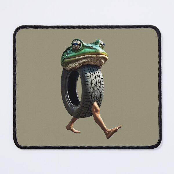 Item preview, Boneca Ambalabu — CUTOUT of hybrid of frog, tire, and human legs Brainrot Meme designed and sold by EmeraldeaArt.