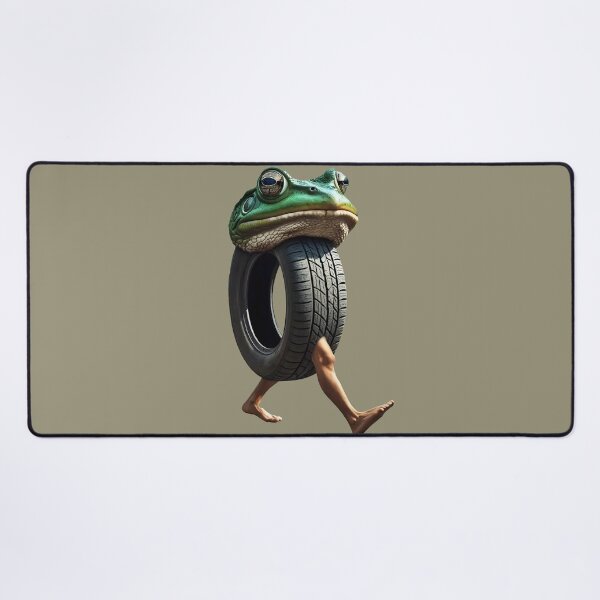 Item preview, Boneca Ambalabu — CUTOUT of hybrid of frog, tire, and human legs Brainrot Meme designed and sold by EmeraldeaArt.
