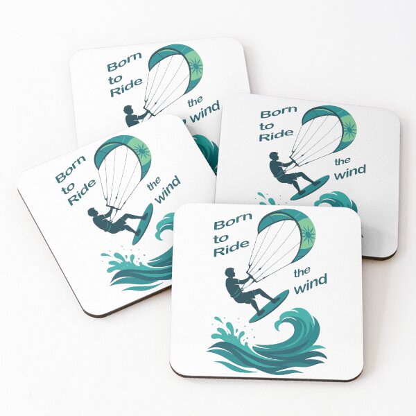 Item preview, Kite Boarding graphic design, Born to ride the wind designed and sold by Visions of the Magpie.