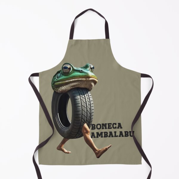 Item preview, Boneca Ambalabu — with name text -  hybrid of frog, tire and human legs Brainrot Meme designed and sold by EmeraldeaArt.