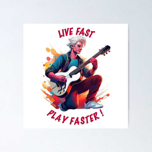 Item preview, Live fast - Play faster! designed and sold by TShirt Witt.