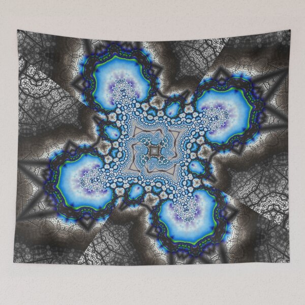 Item preview, Glacial Bloom: una obra de escarcha fractal designed and sold by bloorose.