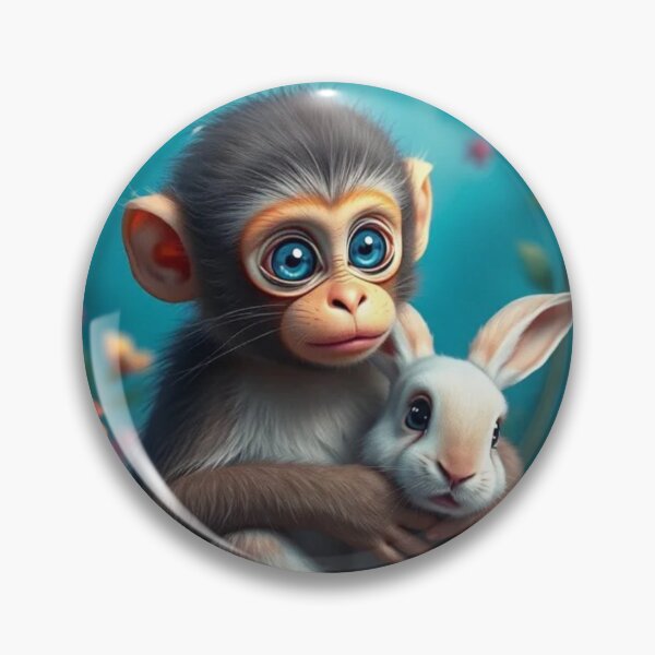 Item preview, “Monkey & Bunny Cuddles” designed and sold by PresciousPrintz.