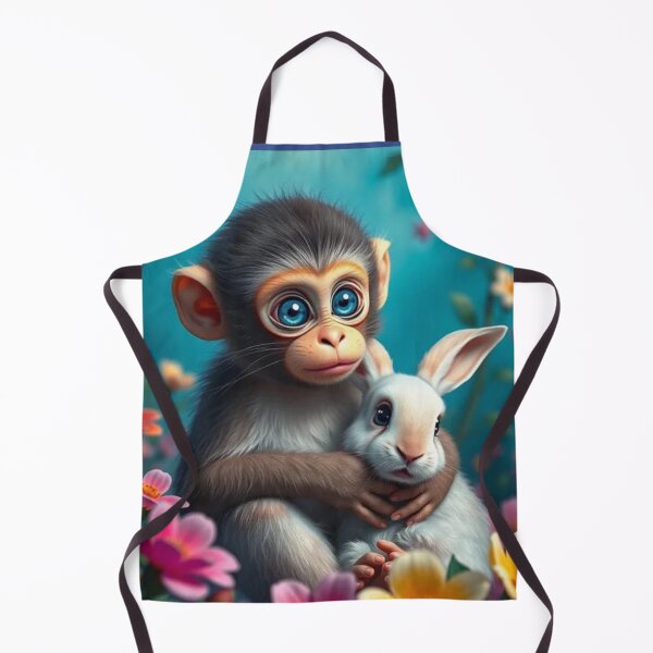 Item preview, “Monkey & Bunny Cuddles” designed and sold by PresciousPrintz.