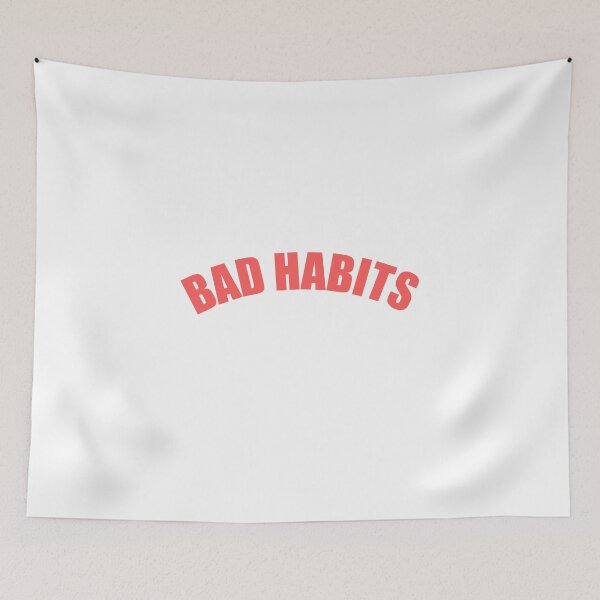 Item preview, Bad Habits Minimalist Typography Design designed and sold by The secret storage room.