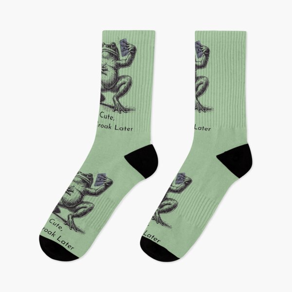 Item preview, Lispe Funny Frog Feeling Cute Might Croak Later Vintage Frog Meme for Frog Lovers designed and sold by Lispe-Designs.
