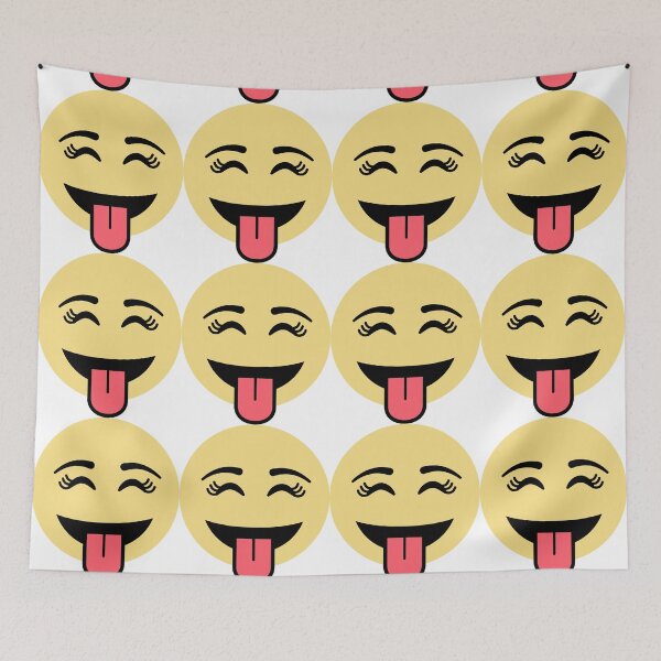 Item preview, Squinting Face with Tongue Emoji – Wild Fun designed and sold by EmeraldeaArt.
