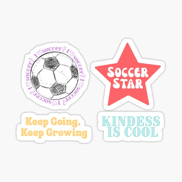 Item preview,  Kids Sticker Pack – Soccer & Positivity Edition designed and sold by LittleMiddleMomma.