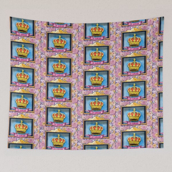 Item preview, La Corona – Lotería-Style Nicho Retablo Art Print designed and sold by bombpop13.