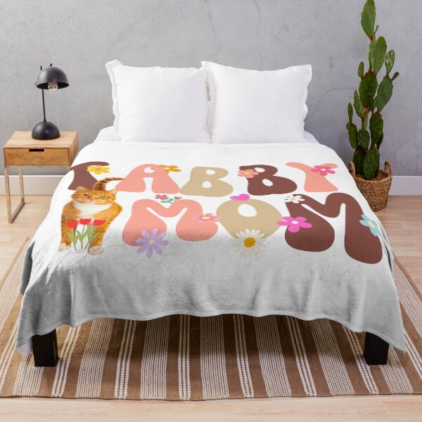 Item preview, Groovy Tabby Mom Orange Cat Pastel Floral Design designed and sold by Fredster1966.