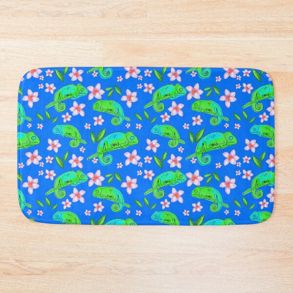 Item preview, Chameleons and Plumerias designed and sold by woolandbristle.