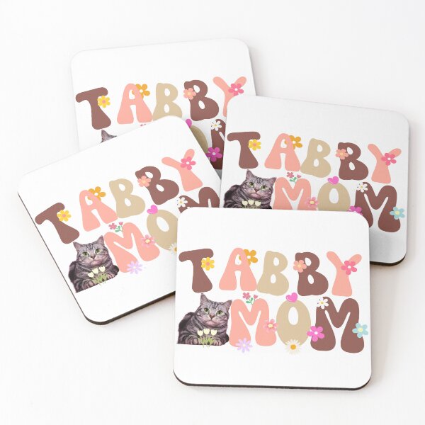 Item preview, Groovy Tabby Mom Silver Cat Floral Pastel Design designed and sold by Fredster1966.