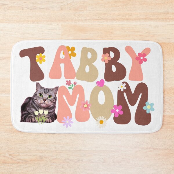 Item preview, Groovy Tabby Mom Silver Cat Floral Pastel Design designed and sold by Fredster1966.