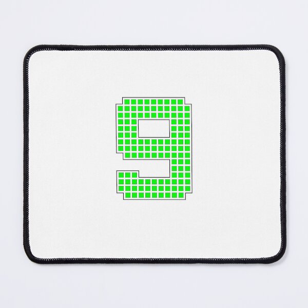 Item preview, Number 9 - Green Pixel Block Character designed and sold by PixelGlyphs.