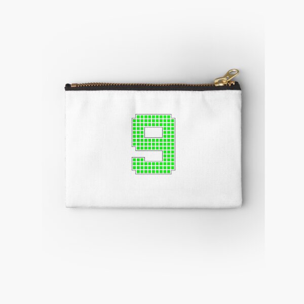 Item preview, Number 9 - Green Pixel Block Character designed and sold by PixelGlyphs.