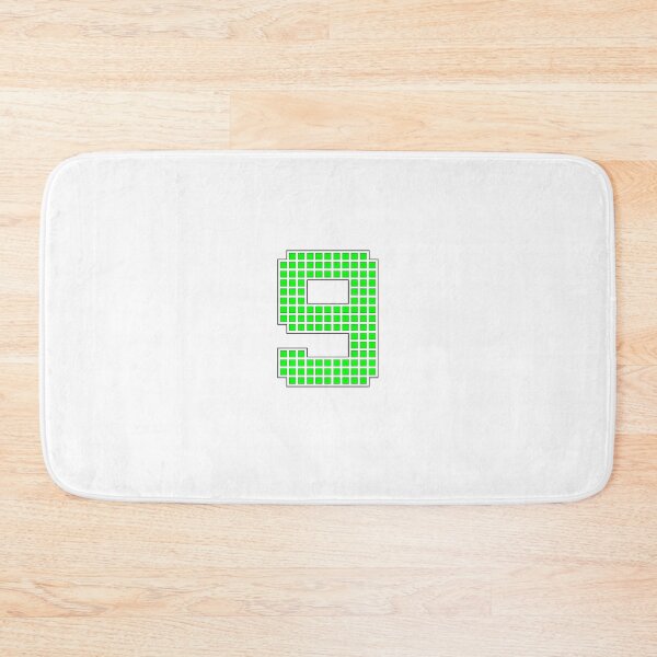 Item preview, Number 9 - Green Pixel Block Character designed and sold by PixelGlyphs.