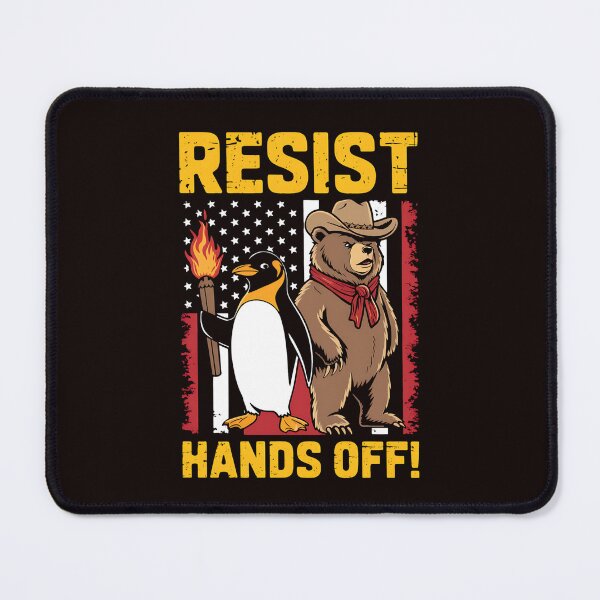 Item preview, Funny Penguin Bear Resist Hands Off Against Tariffs designed and sold by MAKOPOKOShop.
