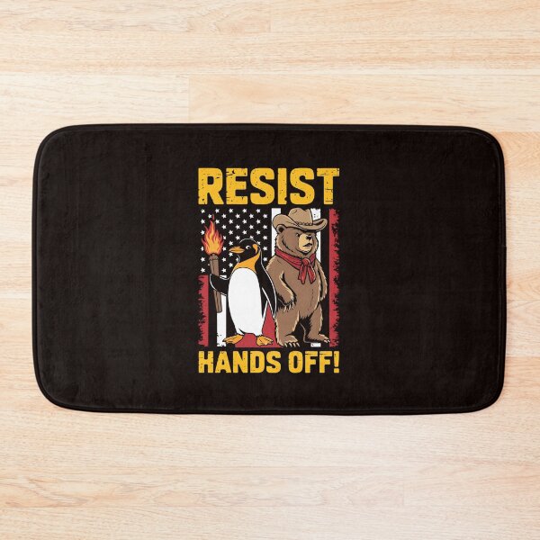 Item preview, Funny Penguin Bear Resist Hands Off Against Tariffs designed and sold by MAKOPOKOShop.