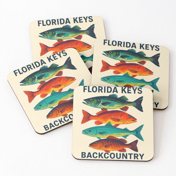 Item preview, Florida Keys Backcountry (Vibrant Edition) Vintage Design designed and sold by Bonefish Flats.