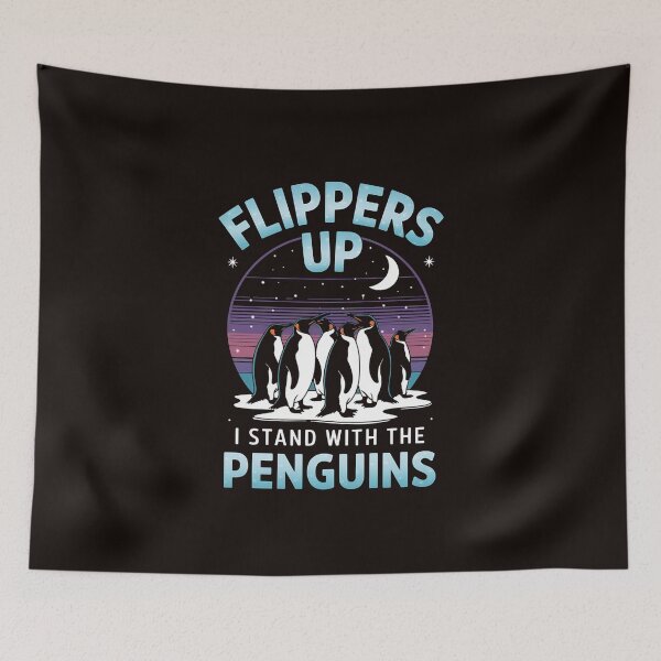 Item preview, Funny Penguin Flippers Up I Stand With The Penguins designed and sold by MAKOPOKOShop.