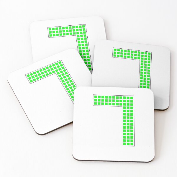 Item preview, Number 7 - Green Pixel Block Character designed and sold by PixelGlyphs.