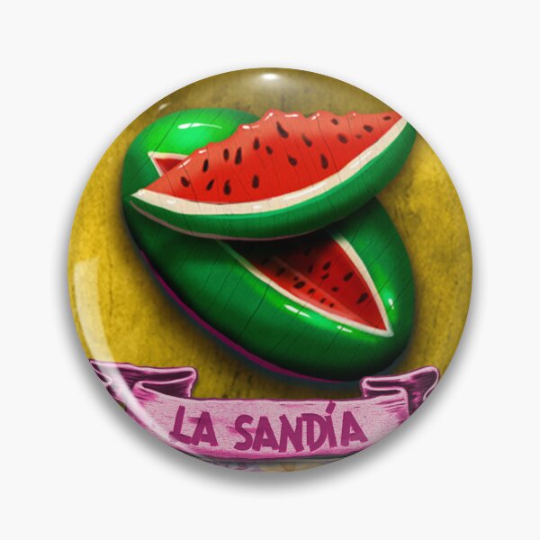 Item preview, La Sandía – Lotería-Style Nicho Retablo Art Print designed and sold by bombpop13.