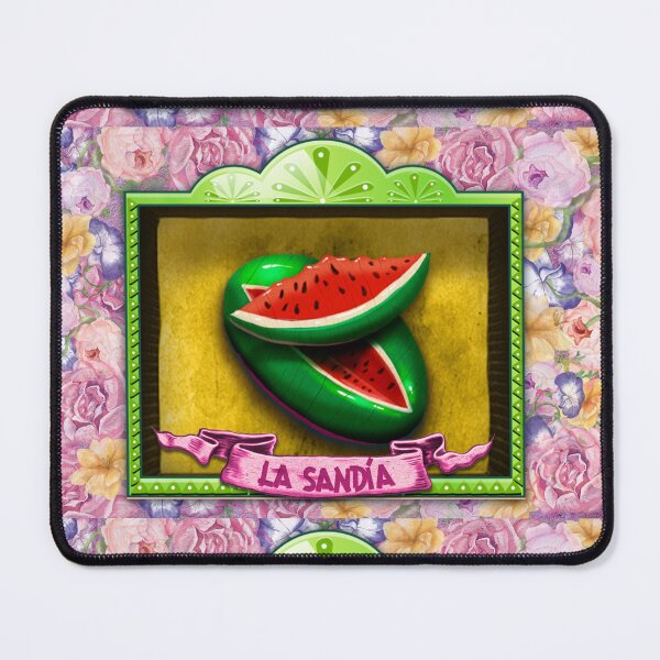 Item preview, La Sandía – Lotería-Style Nicho Retablo Art Print designed and sold by bombpop13.