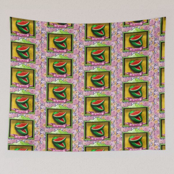 Item preview, La Sandía – Lotería-Style Nicho Retablo Art Print designed and sold by bombpop13.