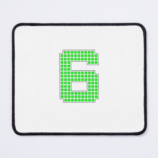 Item preview, Number 6 - Green Pixel Block Character designed and sold by PixelGlyphs.
