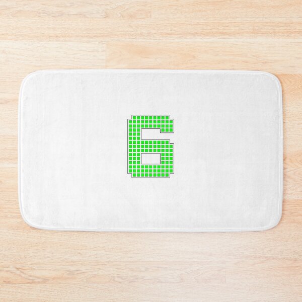Item preview, Number 6 - Green Pixel Block Character designed and sold by PixelGlyphs.