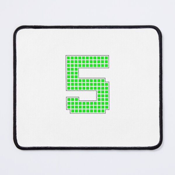 Item preview, Number 5 - Green Pixel Block Character designed and sold by PixelGlyphs.