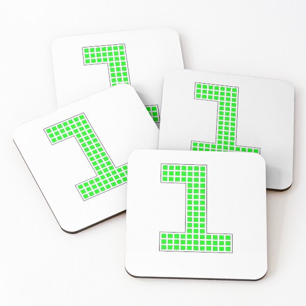 Item preview, Number 1 - Green Pixel Block Character designed and sold by PixelGlyphs.
