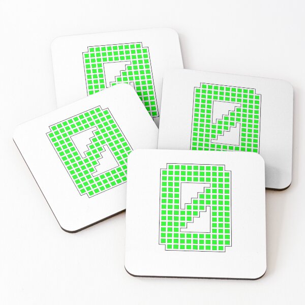 Item preview, Number 0 - Green Pixel Block Character designed and sold by PixelGlyphs.