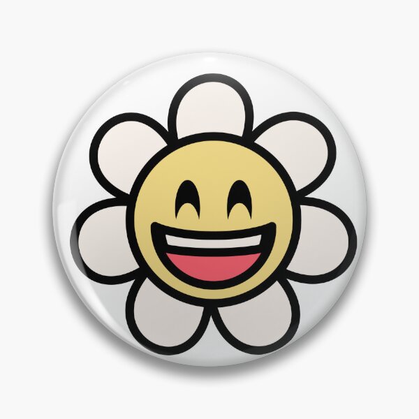 Item preview, Flower Floral Daisy grinning Smiling Eyes Smiley Emoji  designed and sold by EmeraldeaArt.