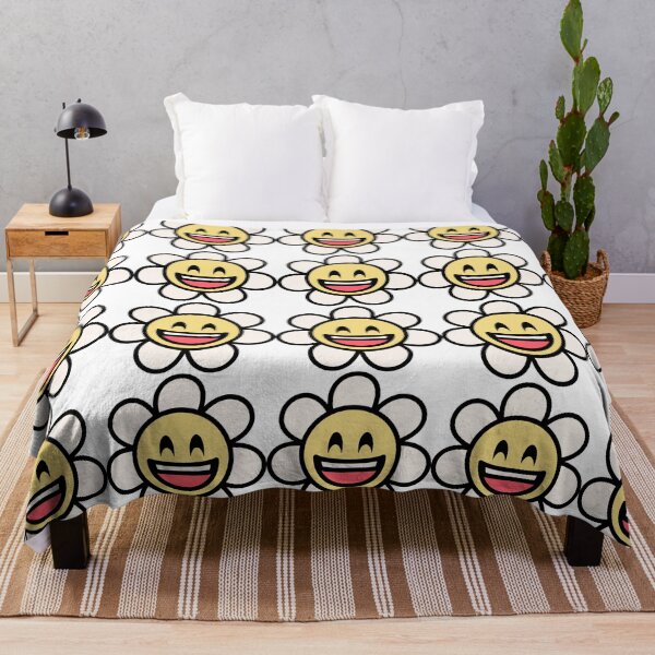 Item preview, Flower Floral Daisy grinning Smiling Eyes Smiley Emoji  designed and sold by EmeraldeaArt.