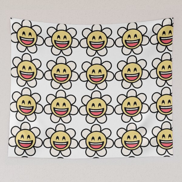Item preview, Flower Floral Daisy grinning Smiling Eyes Smiley Emoji  designed and sold by EmeraldeaArt.