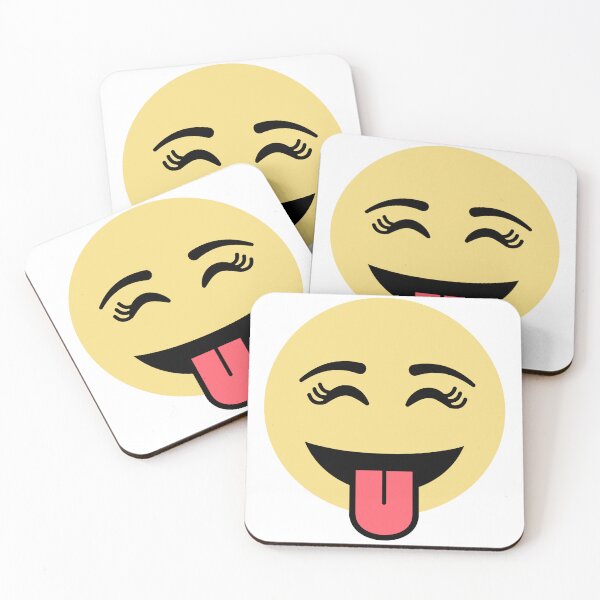 Item preview, Squinting Face with Tongue Emoji – Wild Fun designed and sold by EmeraldeaArt.