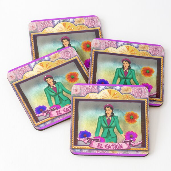 Item preview, La Dama – Lotería-Style Nicho Retablo Art Print designed and sold by bombpop13.