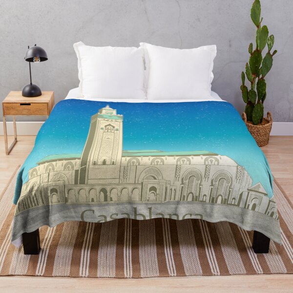 Artikelvorschau, Marokko-Casablanca-Reiseplakat Hassan-II.-Moschee entworfen und verkauft von ekpatterns.