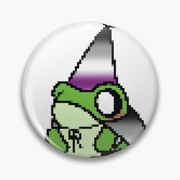 Item preview, Asexual Pride Flag Pixel Wizard Frog designed and sold by gorgeouslyme.