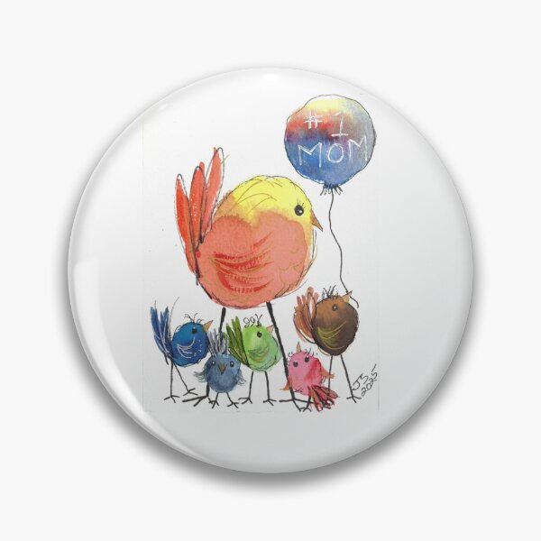 Aperçu de l'œuvre Le défilé arc-en-ciel de la mère oiseau créée et vendue par WhimsyWomanCreatives.