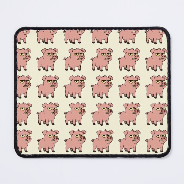 Item preview, Grumpy Cartoon Pig | Funny Angry Piglet Illustration designed and sold by marketkmarket.