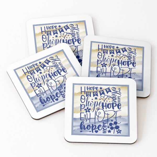 Item preview, HOPE Word Art Collage – Inspirational Typography with Playful Lettering (BLUE) designed and sold by Christian1iving.