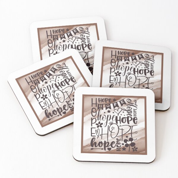 Item preview, HOPE Word Art Collage – Inspirational Typography with Playful Lettering (LIGHT BROWN) designed and sold by Christian1iving.
