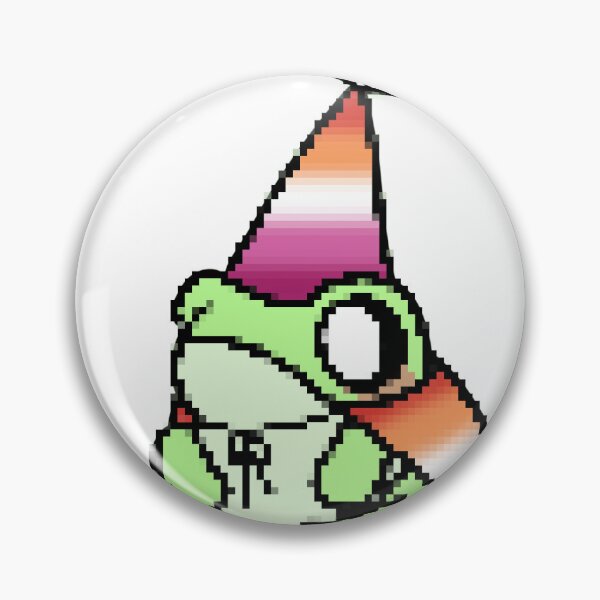 Item preview, Lesbian Pride Flag Pixel Frog Wizard designed and sold by gorgeouslyme.