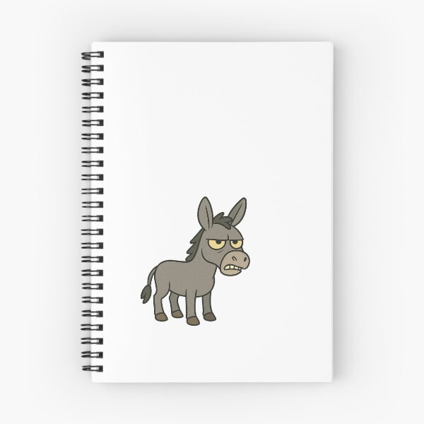 Item preview, Grumpy Cartoon Donkey | Funny Angry Mule Illustration designed and sold by marketkmarket.