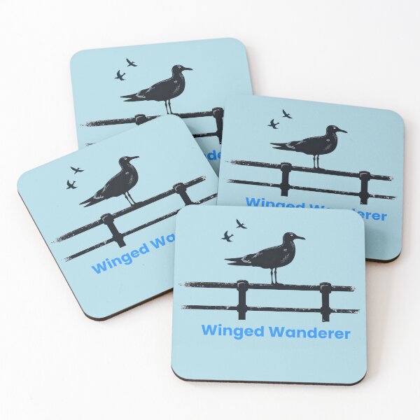 Item preview, Winged Wanderer Gull Quote Bird Watching Shorebird Birder Art designed and sold by VividByAmani.